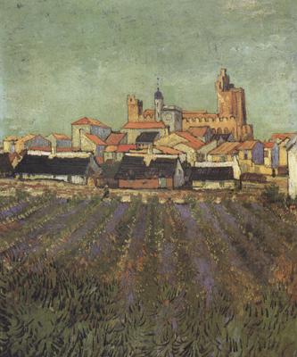 Vincent Van Gogh View of Saintes-Maries (nn04) oil painting picture